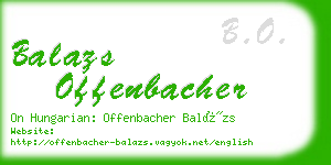 balazs offenbacher business card